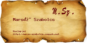 Marsó Szabolcs névjegykártya