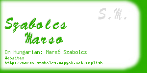 szabolcs marso business card
