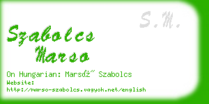 szabolcs marso business card